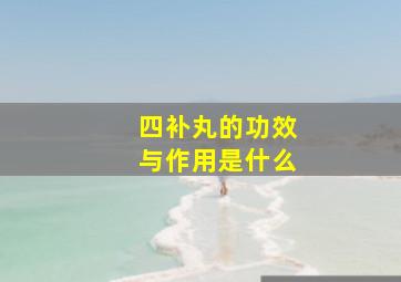 四补丸的功效与作用是什么