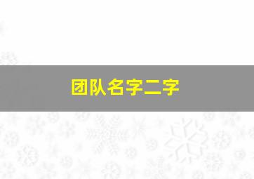 团队名字二字