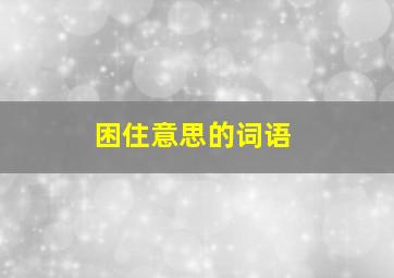 困住意思的词语