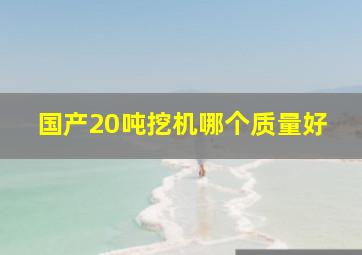 国产20吨挖机哪个质量好