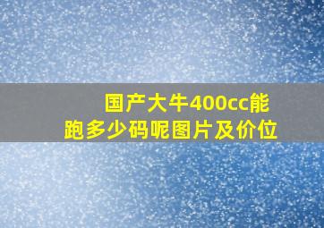 国产大牛400cc能跑多少码呢图片及价位