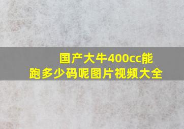 国产大牛400cc能跑多少码呢图片视频大全