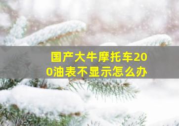 国产大牛摩托车200油表不显示怎么办