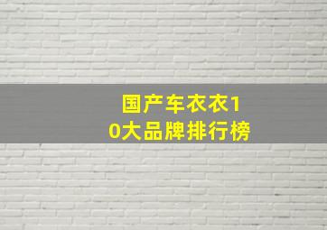 国产车衣衣10大品牌排行榜