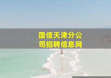 国信天津分公司招聘信息网