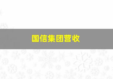 国信集团营收