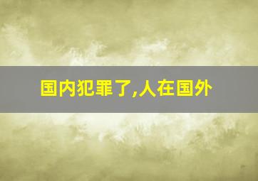 国内犯罪了,人在国外