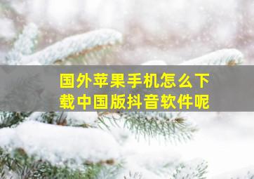 国外苹果手机怎么下载中国版抖音软件呢