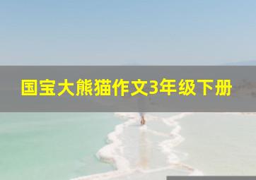 国宝大熊猫作文3年级下册