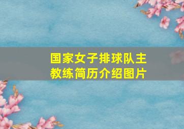 国家女子排球队主教练简历介绍图片