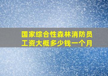 国家综合性森林消防员工资大概多少钱一个月