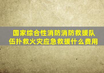 国家综合性消防消防救援队伍扑救火灾应急救援什么费用