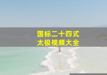 国标二十四式太极视频大全