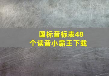 国标音标表48个读音小霸王下载