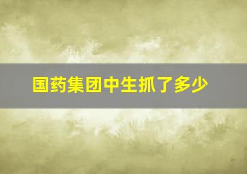 国药集团中生抓了多少