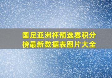 国足亚洲杯预选赛积分榜最新数据表图片大全