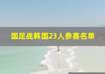 国足战韩国23人参赛名单