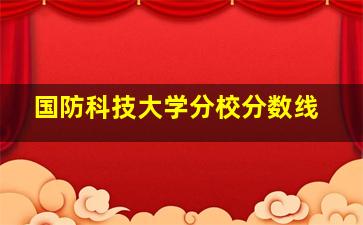 国防科技大学分校分数线