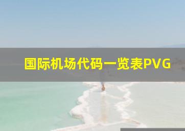 国际机场代码一览表PVG