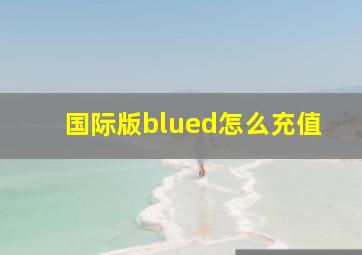 国际版blued怎么充值