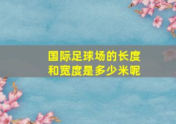 国际足球场的长度和宽度是多少米呢