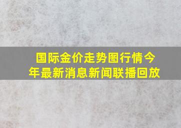 国际金价走势图行情今年最新消息新闻联播回放