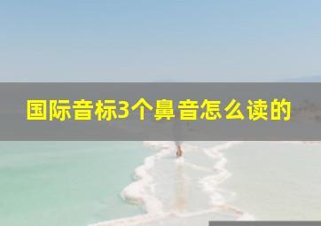 国际音标3个鼻音怎么读的