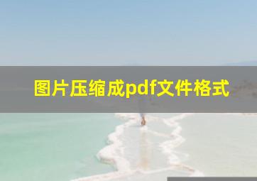 图片压缩成pdf文件格式