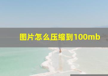 图片怎么压缩到100mb