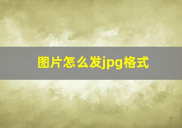 图片怎么发jpg格式