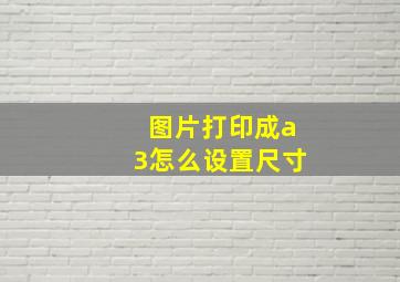 图片打印成a3怎么设置尺寸