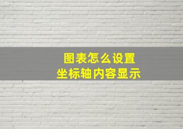 图表怎么设置坐标轴内容显示