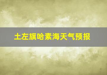 土左旗哈素海天气预报