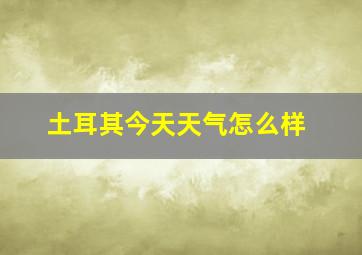 土耳其今天天气怎么样