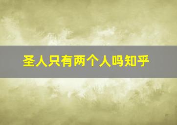 圣人只有两个人吗知乎