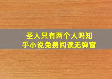 圣人只有两个人吗知乎小说免费阅读无弹窗