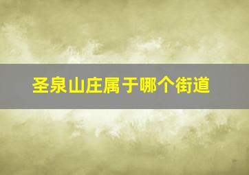 圣泉山庄属于哪个街道