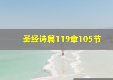 圣经诗篇119章105节