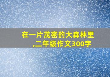 在一片茂密的大森林里,二年级作文300字