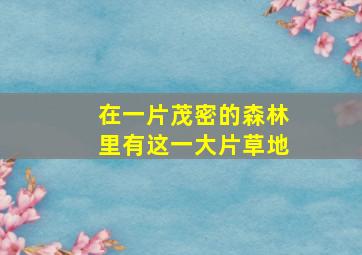 在一片茂密的森林里有这一大片草地