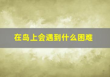 在岛上会遇到什么困难