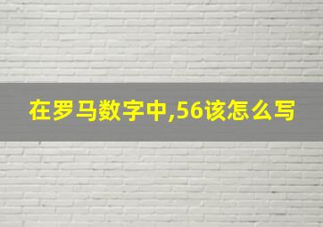 在罗马数字中,56该怎么写