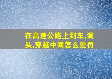 在高速公路上到车,调头,穿越中间怎么处罚