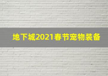 地下城2021春节宠物装备