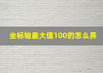 坐标轴最大值100的怎么弄