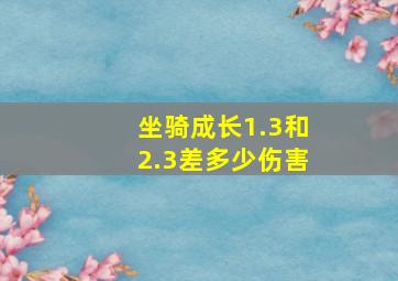 坐骑成长1.3和2.3差多少伤害