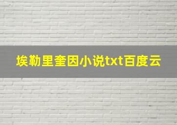 埃勒里奎因小说txt百度云