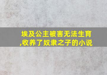 埃及公主被害无法生育,收养了奴隶之子的小说