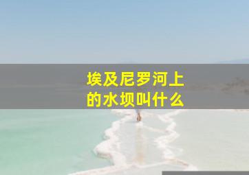 埃及尼罗河上的水坝叫什么