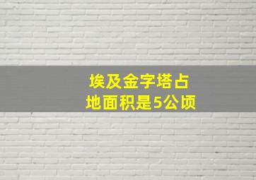 埃及金字塔占地面积是5公顷